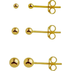 Shein Pairs Cute Surgical Stainless Steel Mini Ball Stud Earrings Set For Women,18K Gold Plated Hypoallergenic Cartilage Piercing