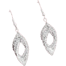 Shein Pair Creative Fashion New Minimalist Sparkling Crystal Hook Drop Earrings For Women Daily CasualBirthday PartyCatwalk