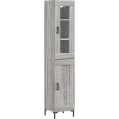 Glass Tall Bathroom Cabinets vidaXL Highboard Grey Sonoma Engineered Wood