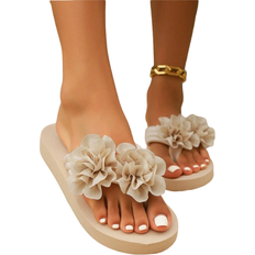 Fabric Sandals Shein Summer New ThickSoled Slippers Lightweight And Comfortable FlipFlops Solid Color Available In Sizes Flower Beach Sandals