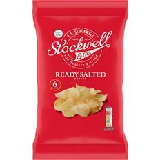 Tesco Stockwell & Ready Salted Crisps 6X25g 25g 6pack