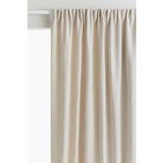 1-pack Wide Bouclé Curtain Length - Beige 250x250