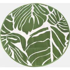 Entrance Mats OHS Outdoor Rug Geometric Round White, Green 170cm