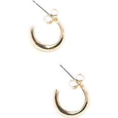 Pieces – Alltags-Creolen mit 18-Karat-Vergoldung in Goldoptik-Goldfarben