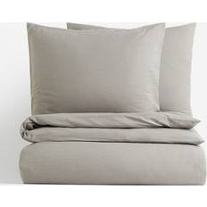 H&M Bettwäsche Für Doppel-/King-Size-Betten 240x220 80x80 - Braun Bettbezug Grau (240x220cm)