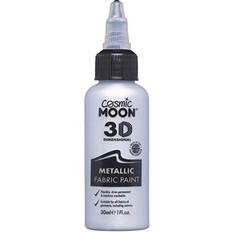 Silver Textile Paint Cosmic Cosmic Moon Metallic 3D Fabric Paint 30ml Silver