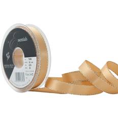 Gold Wrapping Paper & Gift Wrapping Supplies Berisfords 15 mm Gold Edge Satin Ribbon Honey Gold