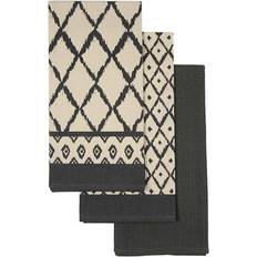 Dunelm Pack of 3 Global IKAT Tea Kitchen Towel Grey (70x50cm)