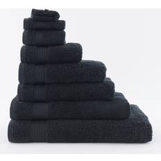 Dunelm Egyptian Cotton Towel Bath Towel Black (150x90cm)
