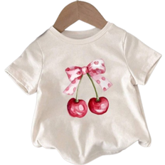 Shein Toddler Girls Casual Graphic Print Round Neck Pullover Top SpringSummer
