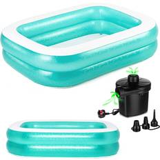 Bestway Pools Bestway Inflatable Family Patio Garden Rectangular Paddling Swimming Pool