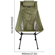 Greenzech Portable High Back Folding Camping Chair Pillow