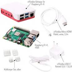 1 Gbit/s Single-board computere Raspberry Pi 4 Computer Modell B 4GB RAM Light Starter Kit
