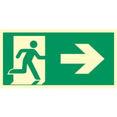 Informationsskyltar Emergency Output Right Sign Escape Route and Safety Sign