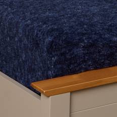 Brentfords Teddy Marl Textured Fitted Bed Sheet Blue (190x135cm)