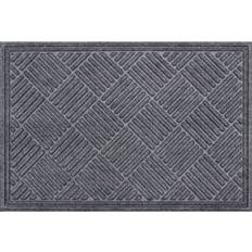 Mainstays Crosshatch Polyester Rubber Backed Doormat 2' x 3' - Gray Gray 24x36"