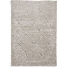 Roseland Furniture Cavendish Shaggy Berber Rug Cream Multiple Sizes Silver