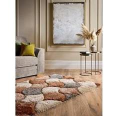 Veryhome Premium 3D Scallop Shaggy Rug 120x170 cm Brown