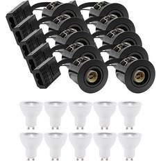 LEDlife 10 Stk Indbygningsspot Inno88 Udendørs Inkl 4,5W GU10 Sort IP44 Spotlight 10stk
