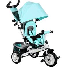 Homcom 6 in 1 Kids Trike with Parent Handle Green