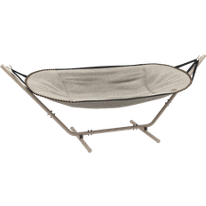 Aluminium Hængekøjer Havemøbler SACKit Cobana Hammock På Stel Hængekøje På Taupe Alu Stel Kirra Sand
