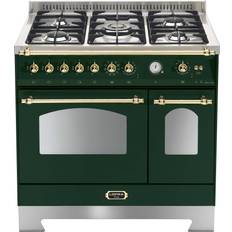 Lofra Komfur Dolce Vita 90 cm 2 Ovne Grøn Messing Gas