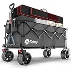 Carretillas de utilidad Sekey XXXL Carro Playa Plegable con Frenos 300L 200KG