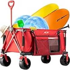 Carrelli multiuso Overmont Carrello da Giardino Pieghevole 150L 150 kg