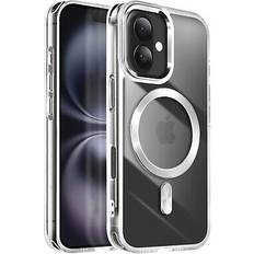 Mobile Phone Accessories Avizar Case for iPhone 16 Back Cristal Color Silver
