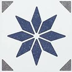 Self Adhesive Wall Tile Alia Blue 15cm x 15cm Pack 6