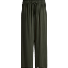 H&M Wide Pull-On Trousers - Dark Green