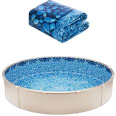 Auskleidungen VEVOR Runde Poolfolie Durchmesser 732x147 cm