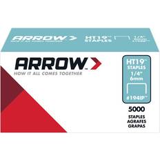 Staple Guns Arrow HT19 3/8 in W x 1/4 in L 18 Ga Flat Crown Staples 5000 pk Staple Gun