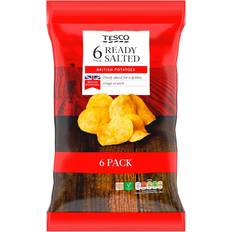 Tesco Ready Salted Crisps 6X25g 25g 6pack