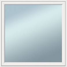 Solid Elements Toppsving Aluminium 12X12 Hvitmalt Tre, Aluminium Topphengslet vindu 3-glassvindu 120x120cm