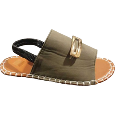 Shein Women Flat Sandals Buckle Elastic Ladies White Open Toe Flat Slipper Pure Color Slides Anti-Slip, Suitable For Indoor And Outdoor