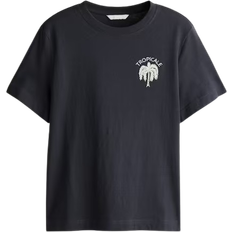 H&M Printed T-shirt - Dark Grey/Tropicale