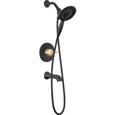 Shower Sets Delta Albion 14 Series Single-Handle Tub and Shower Faucet Set T144855-GZ-I Black