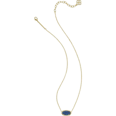 Kendra Scott Kendra Scott Elisa Pendant Necklace for Women, Fashion Jewelry, 14k Gold-Plated, Blue Drusy