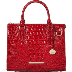 Brahmin Anywhere Convertible Melbourne Embossed Leather Satchel Carnation NO SIZE