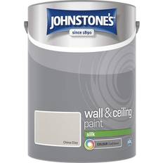 Johnstone's China Clay, Johnstones Silk Emulsion Wall Paint China Clay 5L