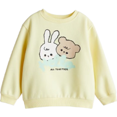 110/116 Sweatshirts Barnkläder H&M Gul Sweatshirt - Ljusgul/Hello