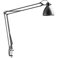 L-1 Arkitektlampe LED Sort Med Bordklemme - Svart