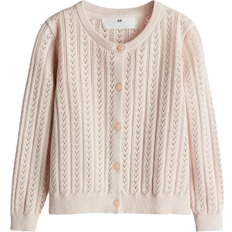 H&M Cotton Cardigan in Pointelle Knit - Light Pink (1273021002)