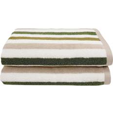 Green Bath Towels Allure Bath Fashions Cali Striped Towels 2 Pack 70 x 140 cm Bath Towel Green