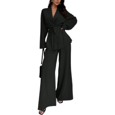 Shein Elegant Casual Holiday Office Waist Tie