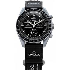 Mission to The Moon Speedmaster svart ny, rem