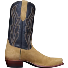 Roughout boots Tecovas Men's The Warren Cowboy Boots, Bovine Shaft, Camel/Midnight, Roughout