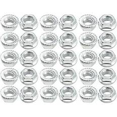 Building Materials DealMux M8 Serrated Flange Hex Lock Nuts 100 Pcs
