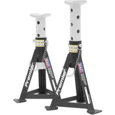Pair 3 Tonne Heavy Duty Axle Stands 290mm to 435mm Adjustable Height